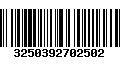 Código de Barras 3250392702502