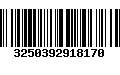 Código de Barras 3250392918170