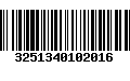 Código de Barras 3251340102016