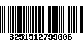 Código de Barras 3251512799006