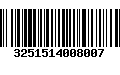 Código de Barras 3251514008007