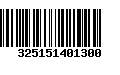 Código de Barras 325151401300