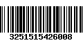 Código de Barras 3251515426008