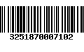 Código de Barras 3251870007102