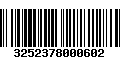 Código de Barras 3252378000602