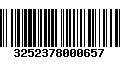 Código de Barras 3252378000657