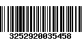 Código de Barras 3252920035458