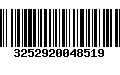 Código de Barras 3252920048519