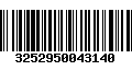 Código de Barras 3252950043140