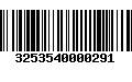 Código de Barras 3253540000291