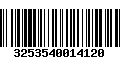 Código de Barras 3253540014120