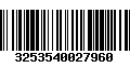 Código de Barras 3253540027960