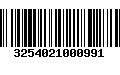 Código de Barras 3254021000991