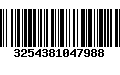 Código de Barras 3254381047988