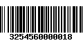 Código de Barras 3254560000018