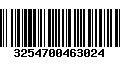 Código de Barras 3254700463024