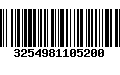 Código de Barras 3254981105200