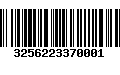 Código de Barras 3256223370001