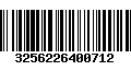 Código de Barras 3256226400712