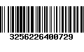 Código de Barras 3256226400729