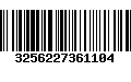 Código de Barras 3256227361104