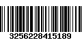 Código de Barras 3256228415189