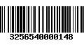 Código de Barras 3256540000148