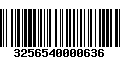 Código de Barras 3256540000636