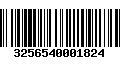 Código de Barras 3256540001824