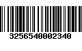 Código de Barras 3256540002340