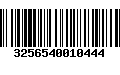 Código de Barras 3256540010444