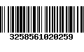 Código de Barras 3258561020259