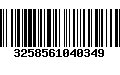 Código de Barras 3258561040349