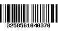 Código de Barras 3258561040370