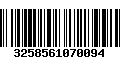 Código de Barras 3258561070094