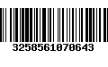 Código de Barras 3258561070643