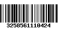 Código de Barras 3258561110424