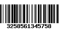 Código de Barras 3258561345758