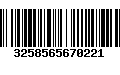 Código de Barras 3258565670221