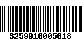 Código de Barras 3259010005018