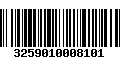 Código de Barras 3259010008101