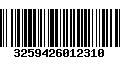 Código de Barras 3259426012310