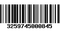 Código de Barras 3259745000845