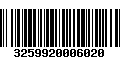 Código de Barras 3259920006020