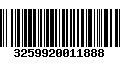 Código de Barras 3259920011888