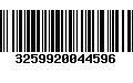 Código de Barras 3259920044596