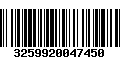 Código de Barras 3259920047450