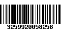 Código de Barras 3259920058258