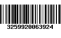 Código de Barras 3259920063924