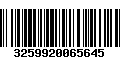 Código de Barras 3259920065645